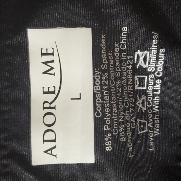 Adore Me leggings black teal mesh Size Large - Picture 6 of 7